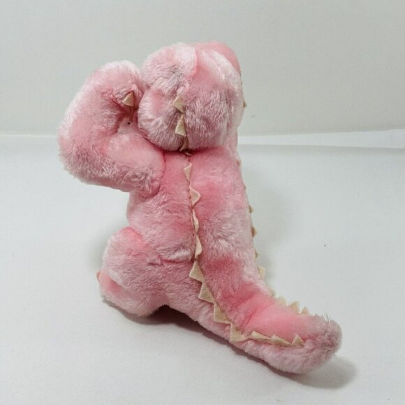 Vintage Dakin Pink Alligator Plush 10" Toy Peekaboo Bulging Eyes Hide Seek Shy - Picture 4 of 11